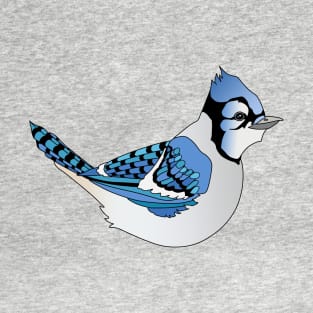 Cute Graphic Blue Jay Bird T-Shirt